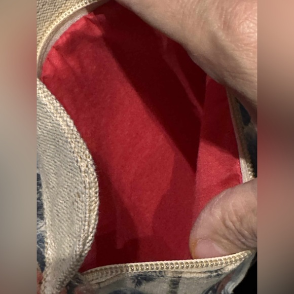 Caribbean Joe Flamingo Floral Print Crossbody Bag 11x10in like new - Picture 8 of 11